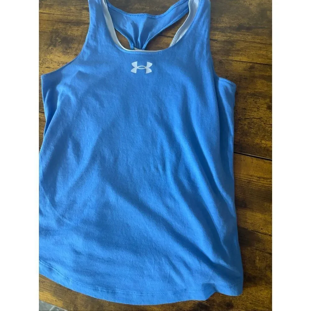 Under Armour Blue Tank - Youth medium